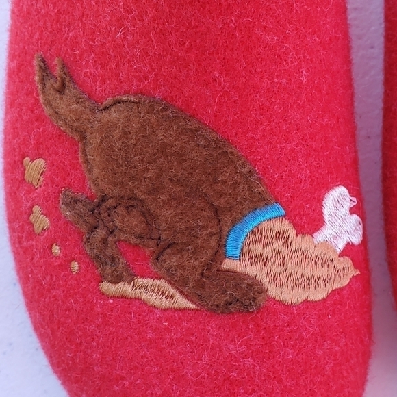 HTF Flexus by Spring Step sz EU40 US9 Dog Lovers wool slippers shoes Scooby Dane - Picture 12 of 14